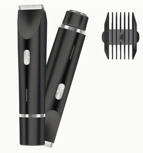 2 In 1 Hair Remover Women's Double Head Shaver Private Pubic Hair Trimmer Electric Razor Wet Dry Electric Body Hair